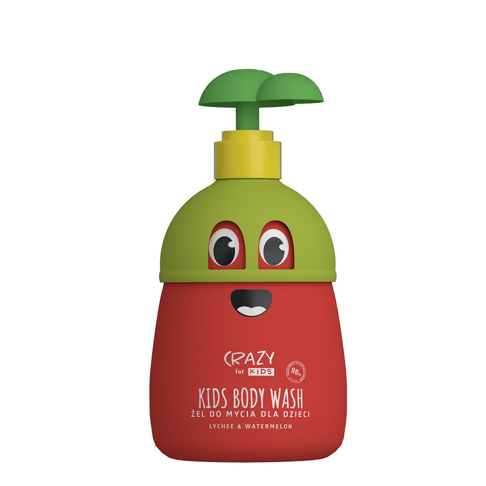 Гель для купання з ароматом лічі та кавуна Crazy for Kids Washing Gel Lychee & Watermelon HiSkin 500 мл Київ - фото 1