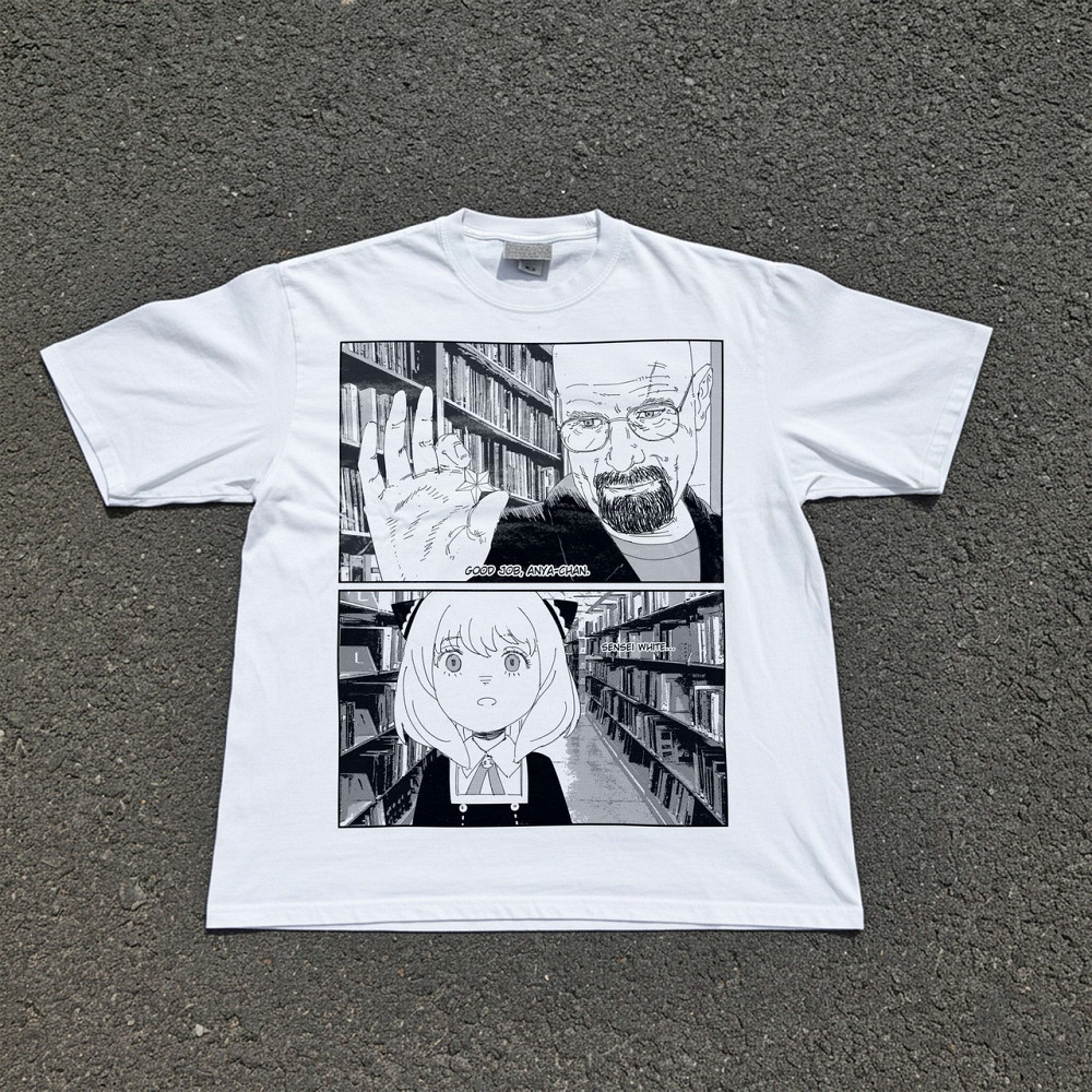 Футболка чоловіча з принтом аніме Шпигун і сім’я Анйа Форгер Валтер оверсайз (S/M/L) Черний Дніпро - фото 3