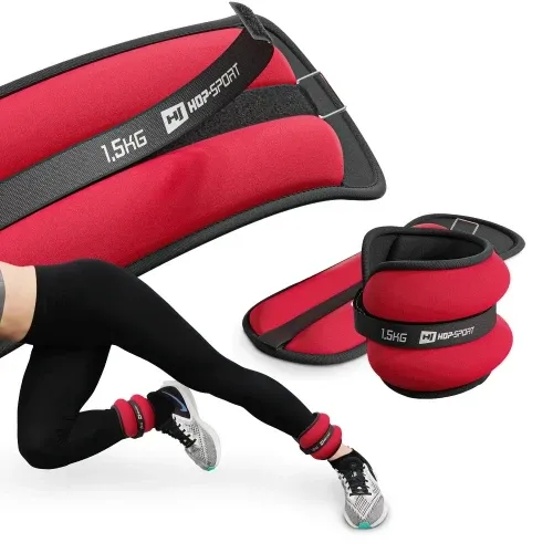 Набор утяжелителей для ног и рук 2х1,5 кг Hop-Sport S003 красный Киев