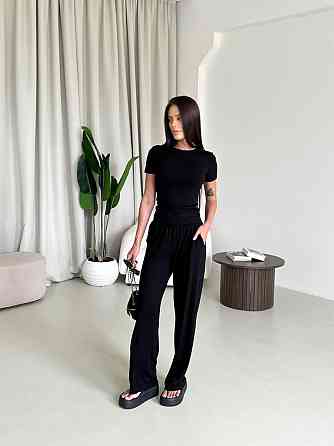 Жіночий стильний еластичний костюм двійка   якісна віскоза Одеса