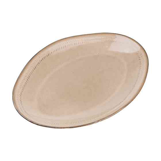Блюдо сервірувальне овальне 33.5х23 см порцелянаове, бежеве HP23380 Коломия