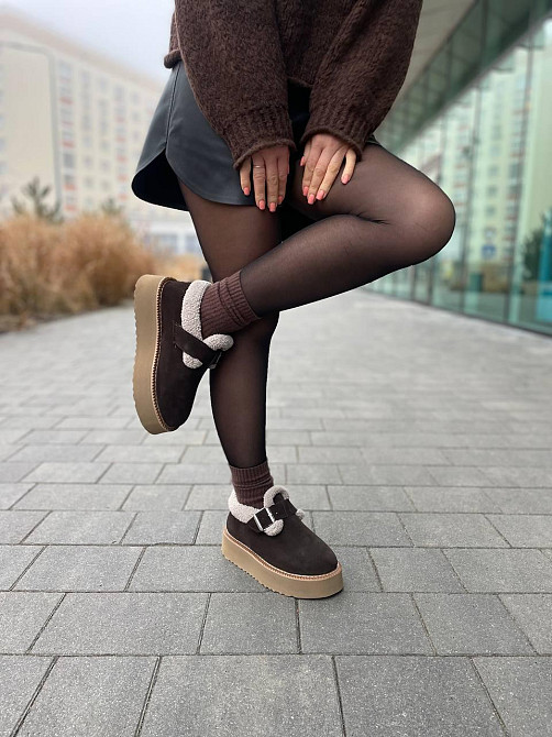 Marlex Угги жіночі MarLex коричневі натуральна замша з хутром зимові размеры 37р. 38р. (10876-1 Коломия - фото 7