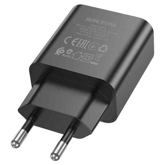 Мережевий зарядний пристрій BOROFONE BA71A Power single Port PD20W charger, колір чорний BA71AB Одеса