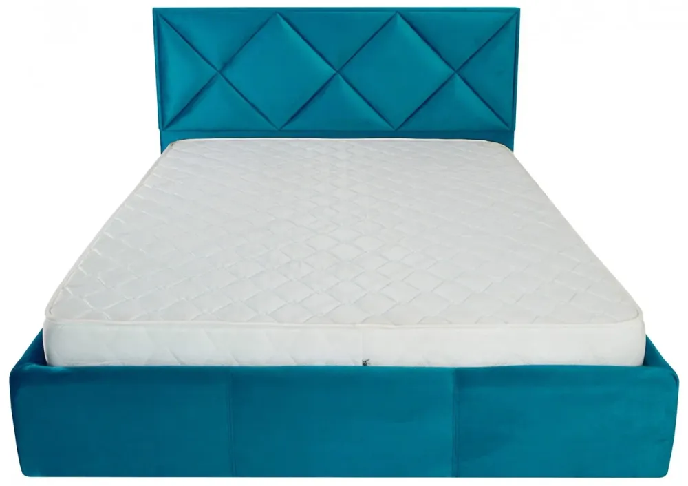 Кровать Двуспальная Leeds VIP 180 х 190 см Missoni 016 С дополнительной металлической цельносварной рамой Голубой Киев - изображение 2