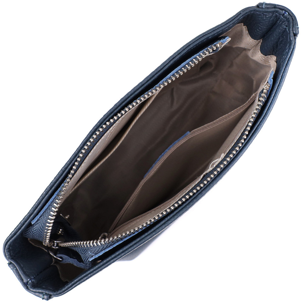 Повсякденна сумка жіноча на плече з натуральної шкіри Vintage 22911 Блакитний Київ - фото 7