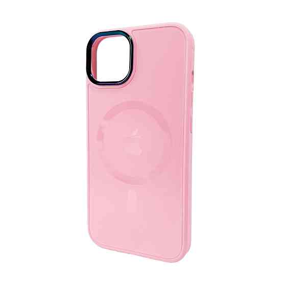 Чохол AG Glass для iPhone 14 Pink з MagSafe Київ