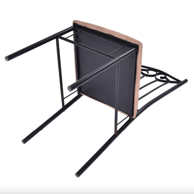 Комплект меблів Costway Sofi стіл і 4 м'яких стільці бежевий Київ - фото 8