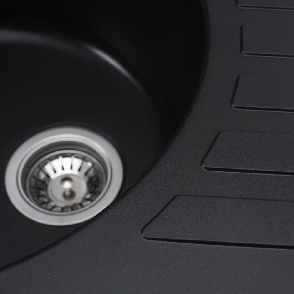 VALESO Гранітна мийка для кухні VALESO SOUL 6250 матова Чорна Киев - изображение 3