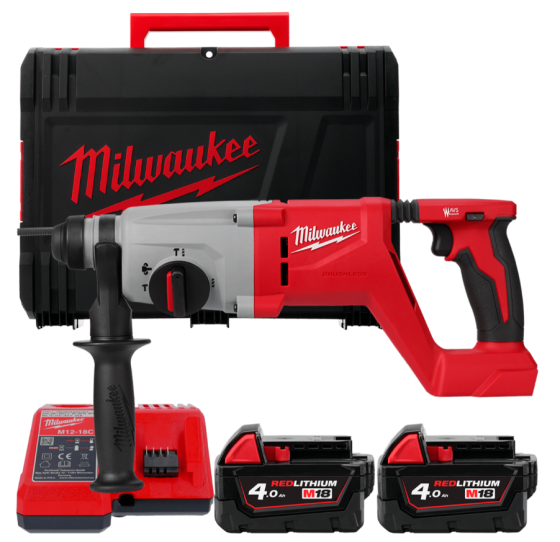 Перфоратор акумуляторний безщітковий SDS-PLUS MILWAUKEE, M18 BLHACD26-402X, 2,6Дж (зарядний пристрій М12-18 С, 2 акумулятори М18 Одеса
