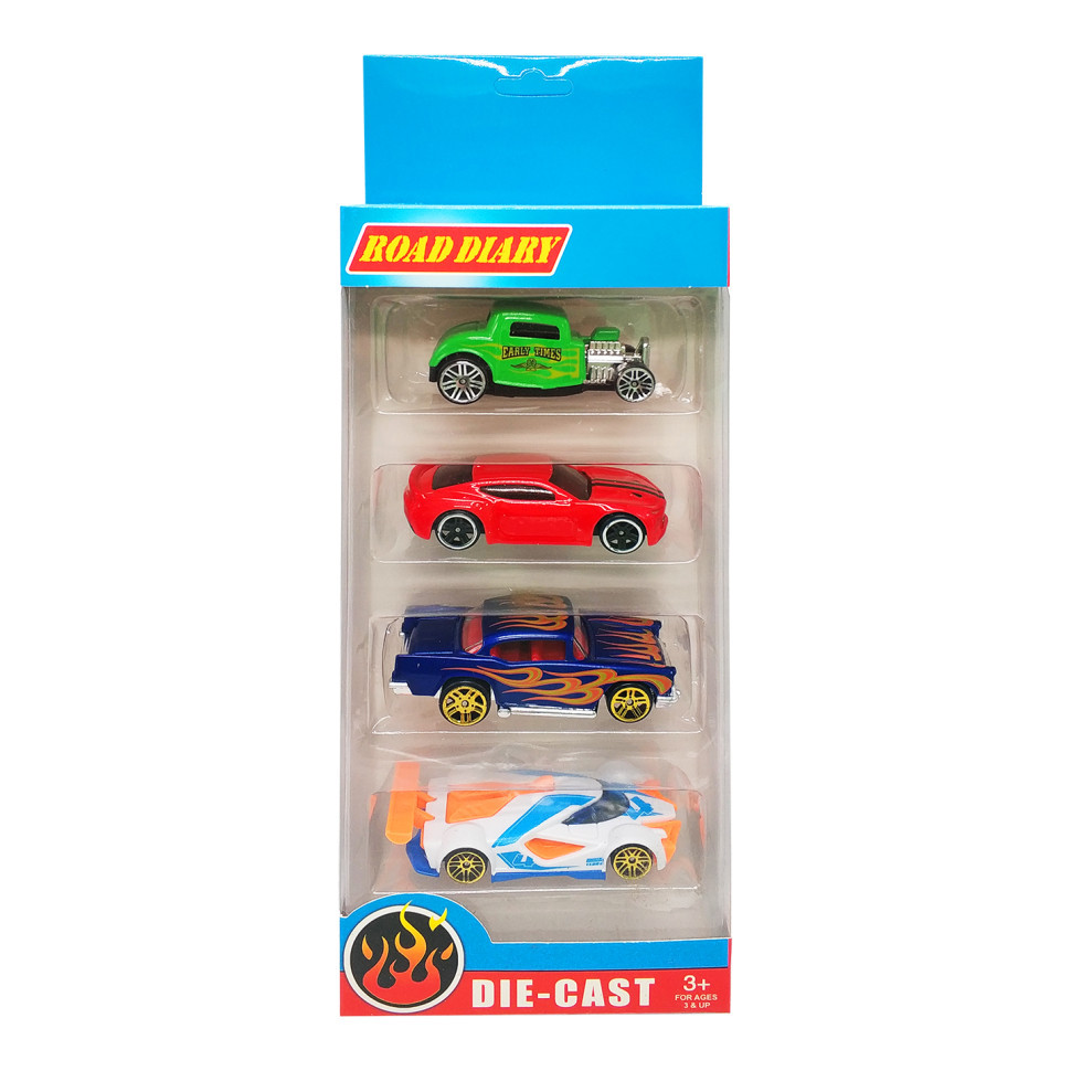 Набор машин металлических в коробке 4 шт, 698-04S-1-3 698-04S-3 Винница - изображение 1