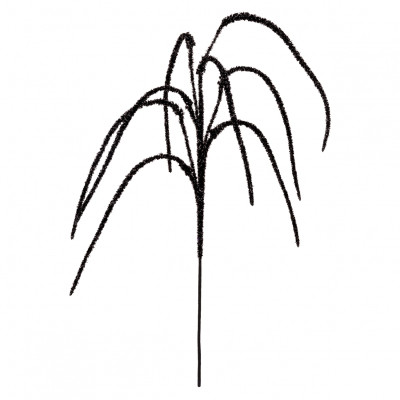 Декоративная ветвь YES! Fun Каскад 112 см, черный, глитер (974315) Винница - изображение 1