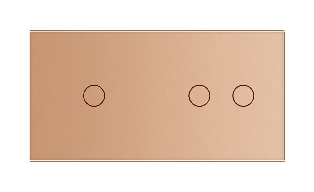 Розумний сенсорний ZigBee вимикач 3 сенсора (1-2) Livolo золото скло (VL-C701Z/C702Z-13) Коломыя - изображение 5