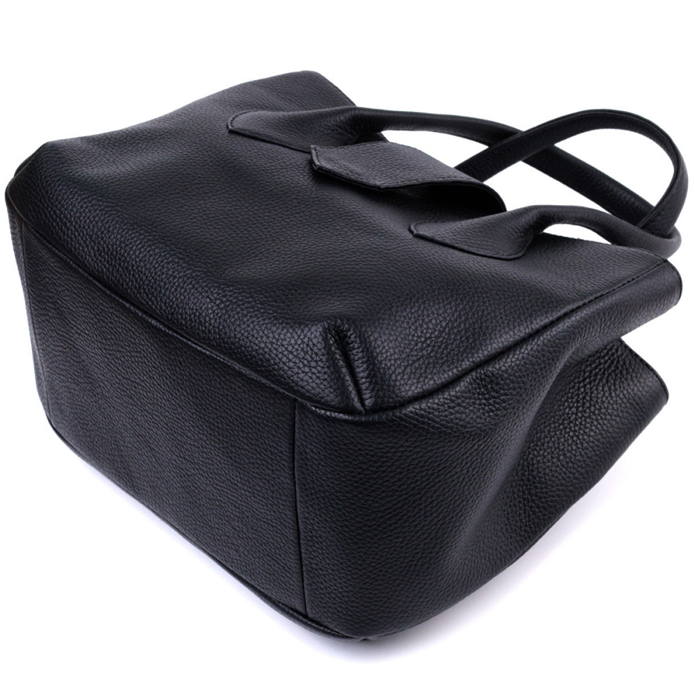 Чудова сумка жіноча з двома ручками з натуральної шкіри Чорна (SHVIGEL) Київ - фото 10