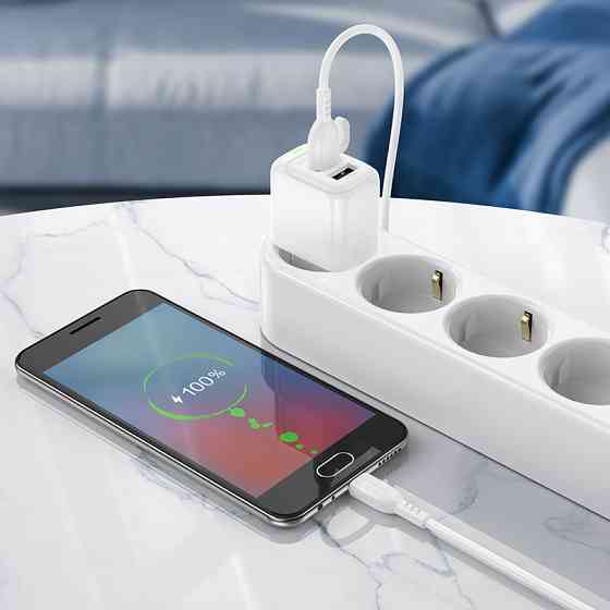 Зарядний пристрій BOROFONE BAS41A з кабелем, білий Київ