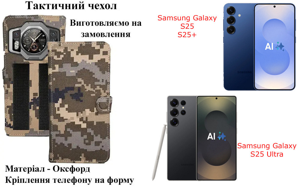 Тактический чехол для Oukitel WP18, WP18 Pro, крепится к снаряжению на липучке Киев - изображение 1