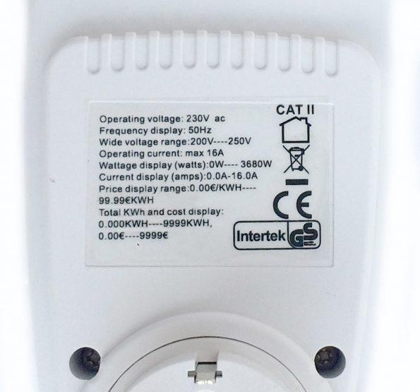 Энергометр ватметр амперметр вольтметр розетка Intertek Cat 2 3680W Винница - изображение 3