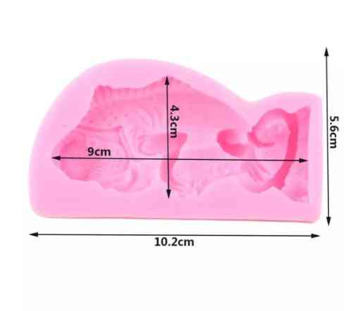 Молд силиконовый Гуана 102 на 56 мм розовый Киев