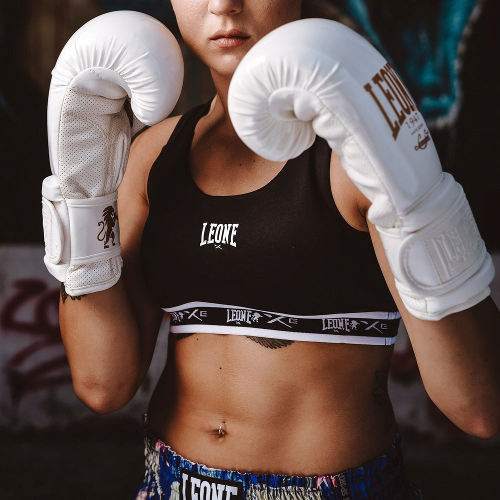 Боксерські рукавиці Leone GN059W White/Gold 12 унцій (капу в комплекті) Кам'янське - фото 8