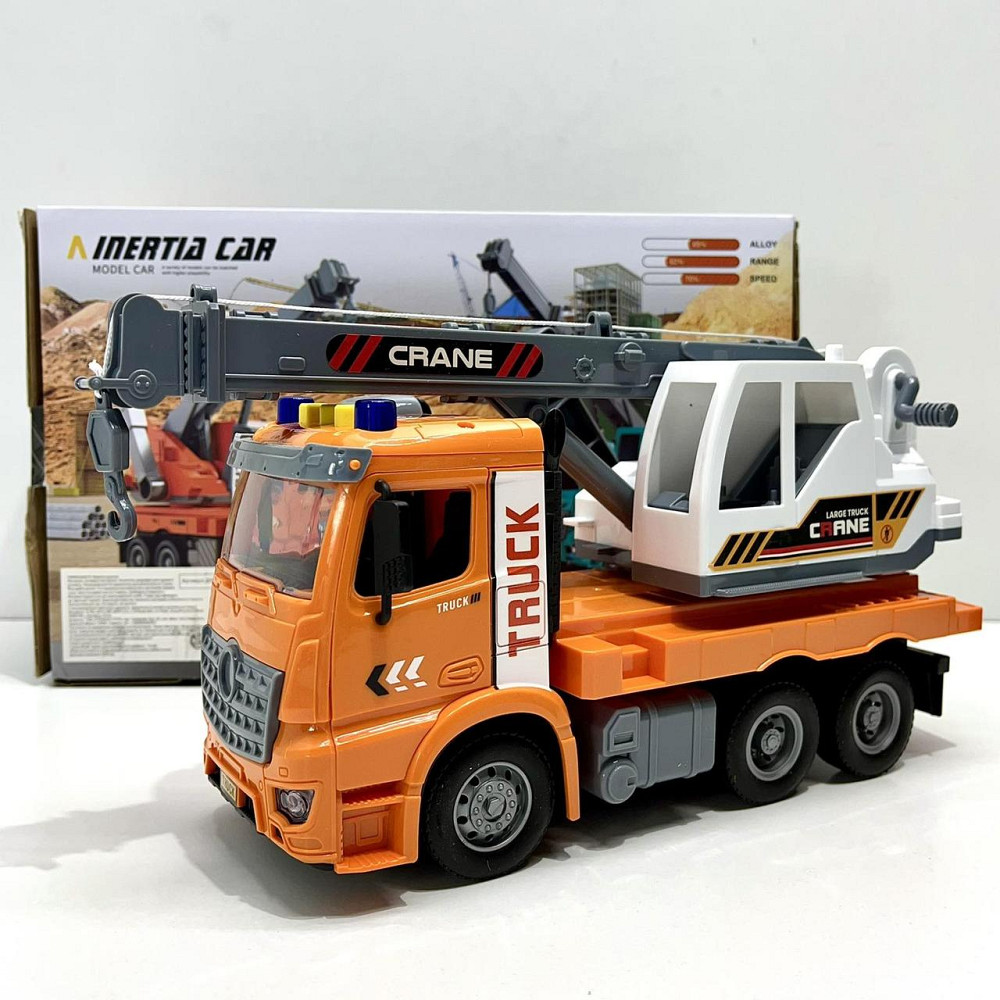 Спецтехніка Автокран світло звук інерція рухомі елементи 1:16 Помаранчева (ZH 812-4) Чернігів - фото 9