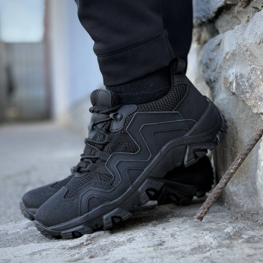 Чоловічі тактичні кросівки чорні – армійські кросівки для ЗСУ, літні, легкі, дихаючі, міцні Львів - фото 8