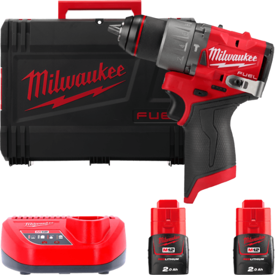 Дриль-шуруповерт акумуляторний безщітковий ударний MILWAUKEE M12 FPD2-202X (37Нм) (ЗУ+2Х2Ач+HDкейс) Одеса