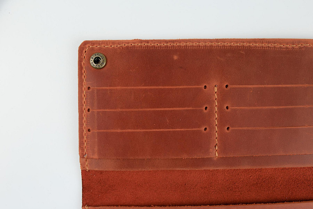 Чоловіче портмоне Skill із натуральної шкіри Crazy Horse SH107 (Світло-коричневий) Суми - фото 6