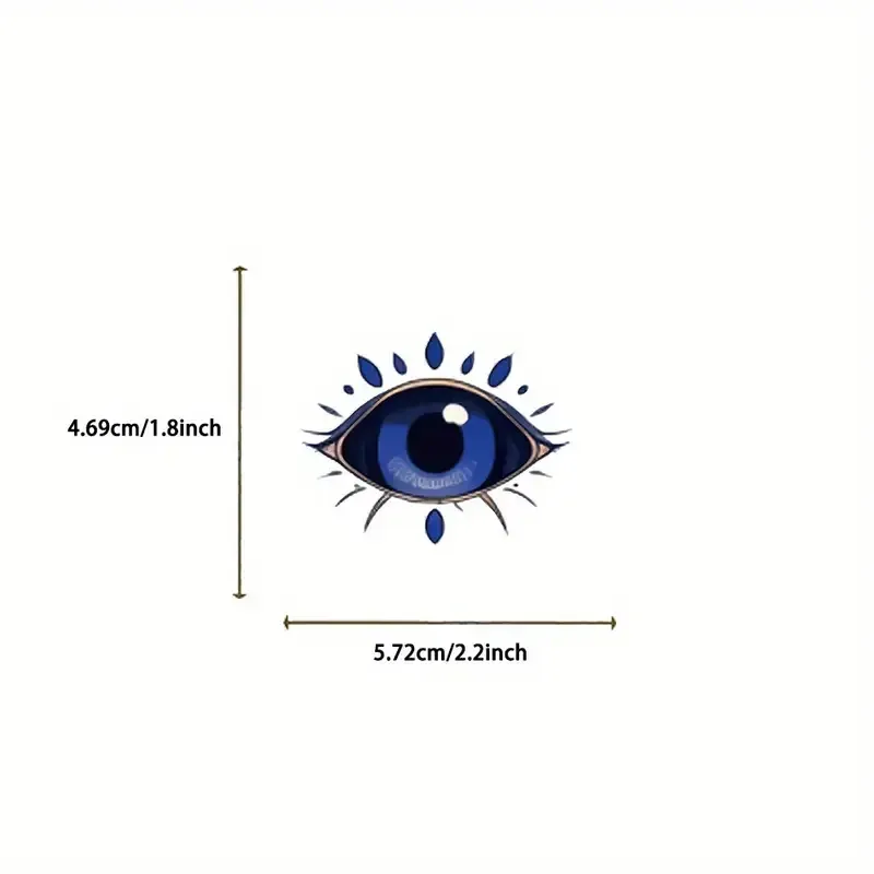 Набір стікерів “Зле око” 50 шт — обереги синього кольору для декору, ноутбука, гітари, валізи Київ - фото 6