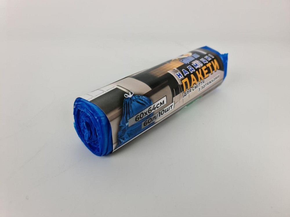 Пакет для сміття 60літрів (10 шт.) КОК із затяжками (1 рул) Харків - фото 3