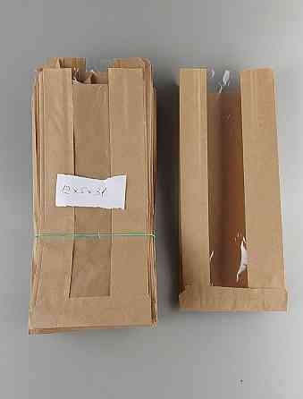 Пакет бумажный с ПП окном 12/15*31 коричневый (1000 шт) Харків