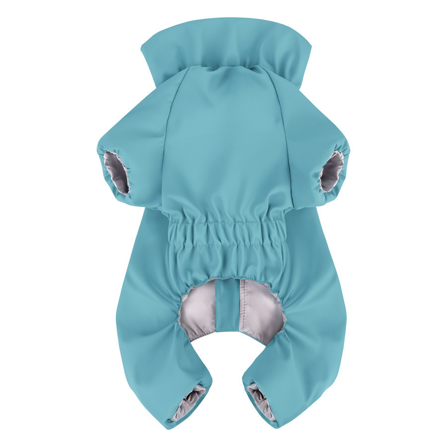 Дождевик для собак WAUDOG Clothes, водонепроницаемый, M35, В 59-62 см, С 37-40 см, голубой Киев - изображение 3