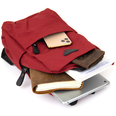 Сумка Vintage Через плече нейлон Червона (20629) Вінниця - фото 3