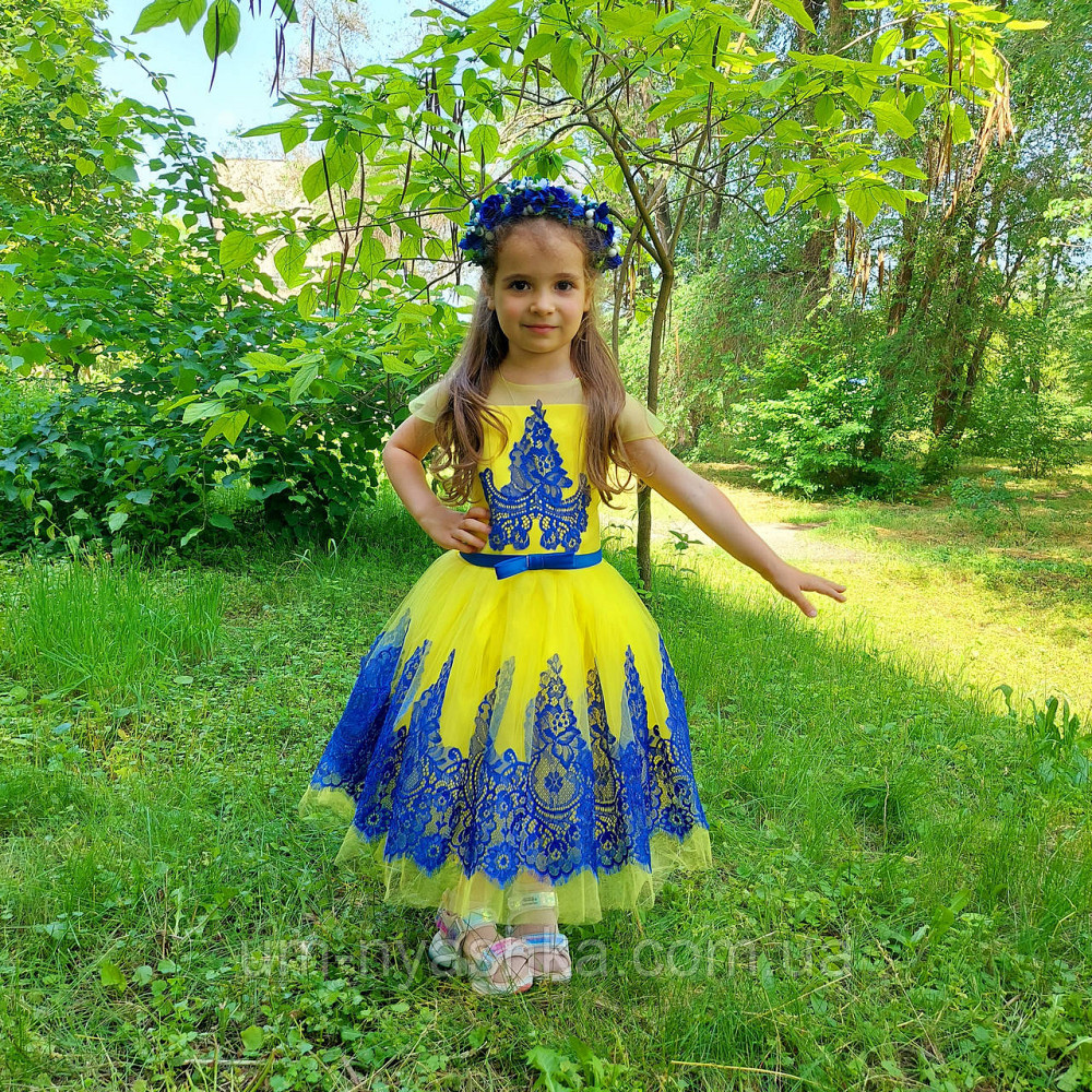 Жовта святкова сукня в патріотичних кольорах Кривой Рог - изображение 3