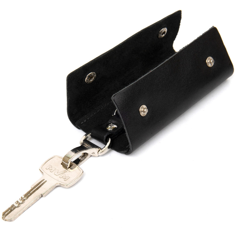Універсальна шкіряна ключниця GRANDE PELLE 11351 Чорний Київ - фото 5