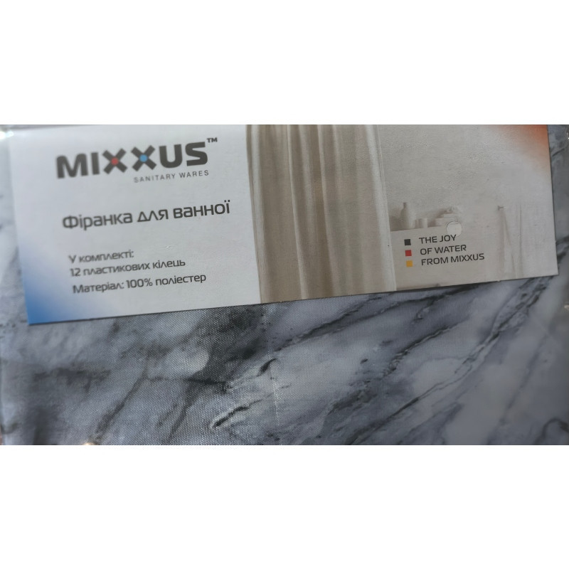 Шторка для ванної Mixxus SCT-009-180x180 з поліестеру   ( 19182 ) Харьков - изображение 4