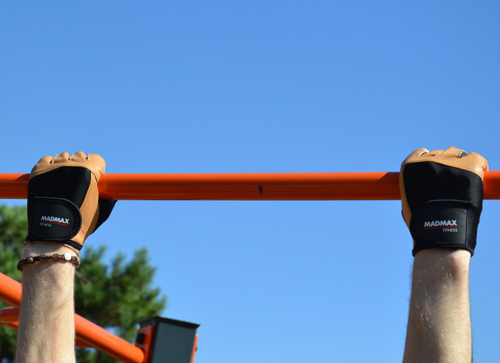 Рукавички для фітнесу MadMax MFG-444 Fitness Brown M Киев - изображение 10