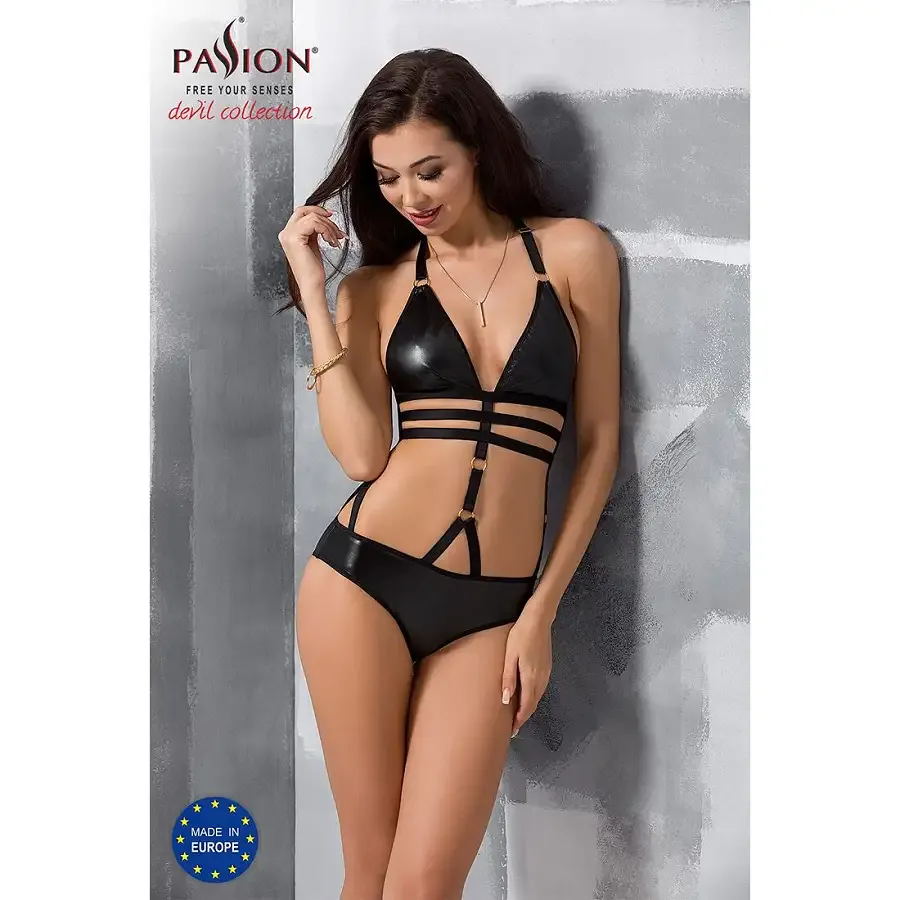 Боді монокіні під латекс Passion Exclusive LAMIS BODY L/XL, black Львов - изображение 3