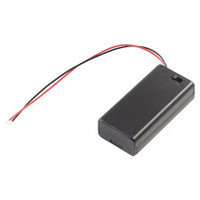 Корпус для трьох батарейок типу ААA з кришкою і перемикачем ON-OFF, 62x36х16 мм, з проводками 14 см Полтава - фото 1