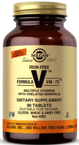 Мультивитаминный комплекс без железа Solgar Iron Free Formula VM 75® 90 табл Киев - изображение 1