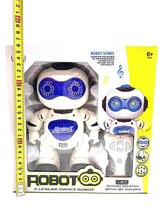 Робот на радіокеруванні Dance Robot танцює мелодії підсвічування Біло-Синій (606-1) Чернігів - фото 3