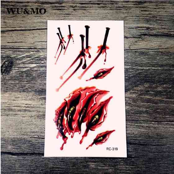 Тимчасове тату для Halloween 10 на 6 см різнобарвний Київ