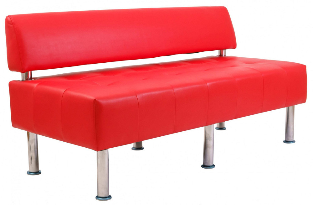 Диван Office Boom двойка со спинкой 1550х650х750 Красный Киев - изображение 1