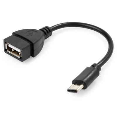 Дата кабель OTG USB 2.0 AF to Type-C Vinga (VCPDCOTGTCBK) Винница