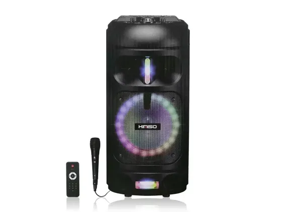 Портативна колонка Bluetooth Kimiso QS-A880, TWS, FM, LED підсвічування, мікрофон, акумулятор на 8-1 Київ