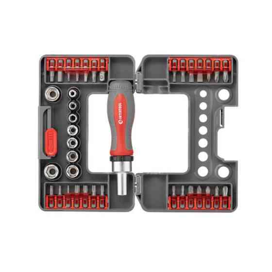 Реверсивна викрутка INTERTOOL 38 од, STORM - якісна викрутка з насадками для будь-яких завдань Львів