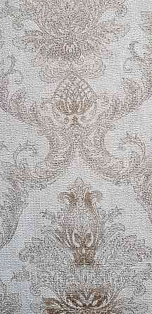 Шпалери вінілові на флізеліні Rasch Golden Hour метрові вензель завитки коричневі золотисті на беж Київ