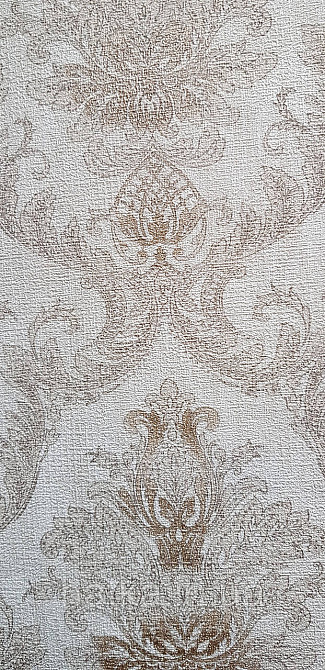 Шпалери вінілові на флізеліні Rasch Golden Hour метрові вензель завитки коричневі золотисті на беж Київ - фото 2