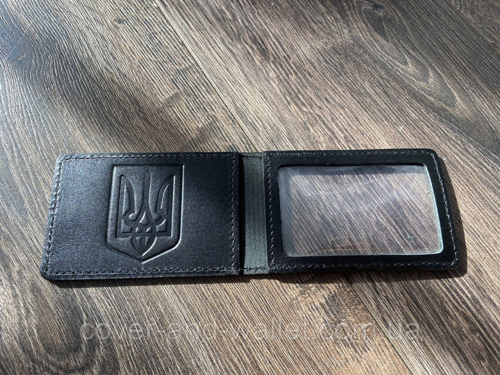 Шкіряна обкладинка Міністерство Юстиції на два відділення чорного кольору Київ - фото 9