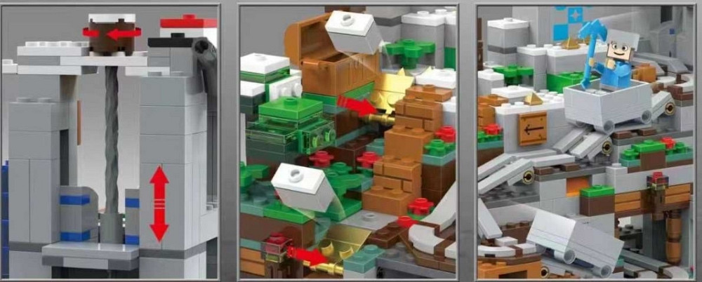 Огромный Лего Майнкрафт Горная пещера, 1000 деталей. Киев - изображение 5