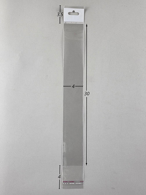 Пакеты для упаковки прозрачные с клейкой лентой и подвесом 4*30+4\25мк +скотч(+еврослот3,5) (1000 шт) Харьков - изображение 2