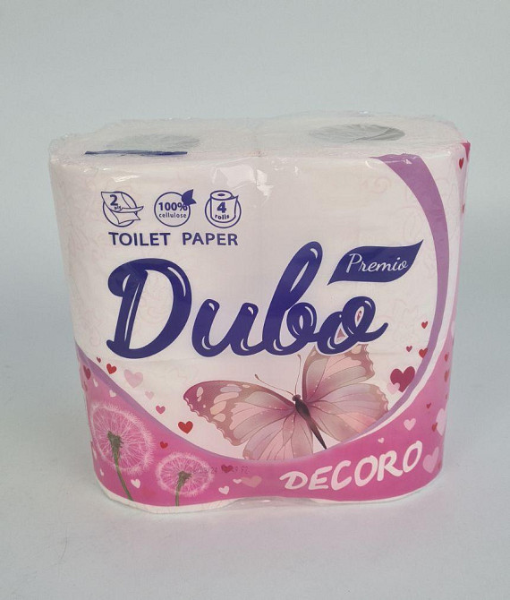 Туалетний папір (2шари) білий з рожевим тисненням (а4) Диво Premio Decoro (1 пачка) Харків - фото 1